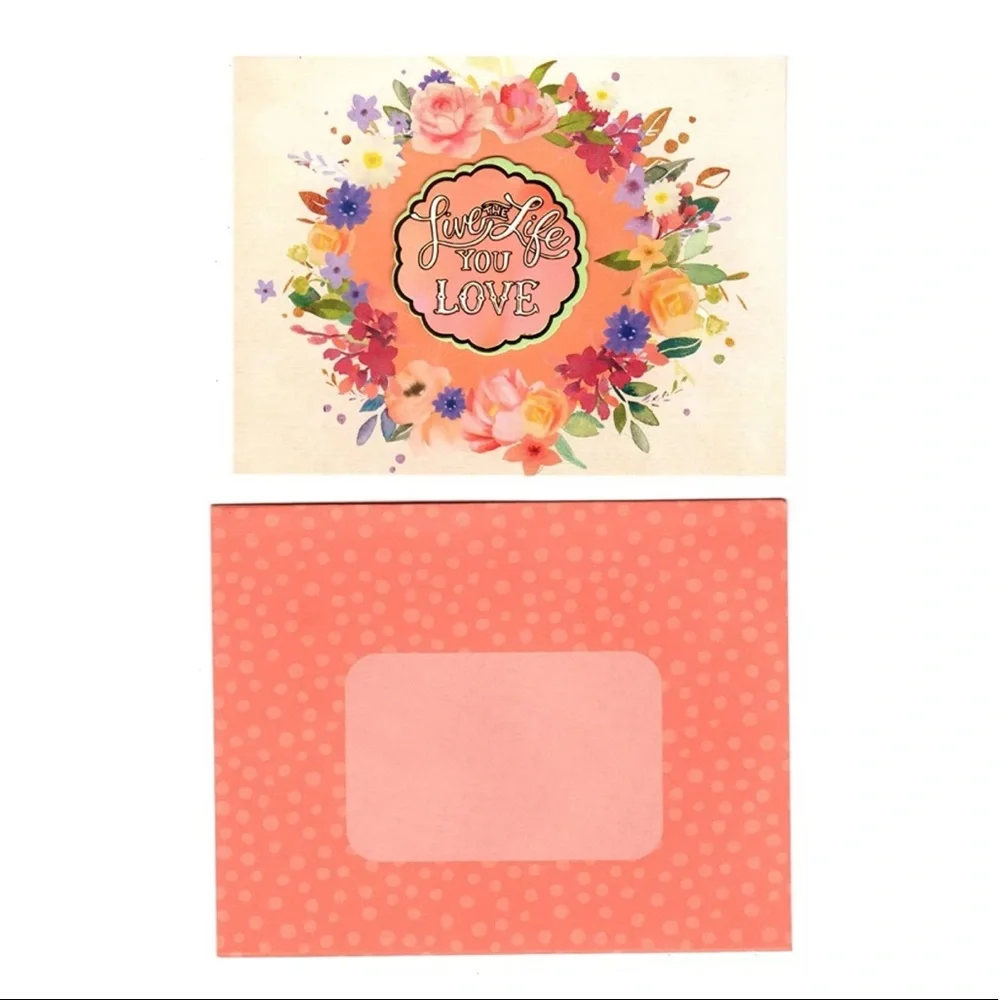 Molly & Rex Assorted Box of 30 Blank Note Cards, Teal Floral (74240)